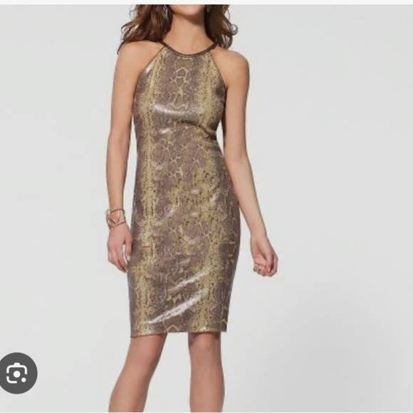 Cache sz 14 tiny sequin snake print mini dress - Picture 4 of 6